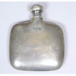 A small silver hipflask - Birmingham 1921, A & J Zimmerman Ltd (Arthur & John Zimmerman), height 6.