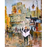 # PIERRE (20th Century French School) Parisian Street Scene Oil on canvas Signed and dated 1956