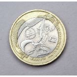 A 2002 Commonwealth Games England £2 coin.