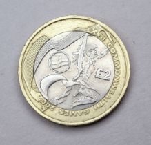 A 2002 Commonwealth Games England £2 coin.