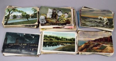 A quantity of postcards - mostly UK and European, including some boats and trains.