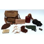 A Mark IV General Service respirator - 1941, together with a canvas haversack and associated anti-