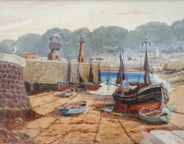 # Jonathan PERRANS (British 20th Century) Low Tide St Ives Watercolour Signed lower left Framed