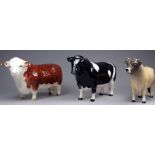 A Beswick model of a Jersey bull - CH Dunsley Coyboy, maker's mark and name to underside, height