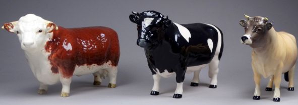 A Beswick model of a Jersey bull - CH Dunsley Coyboy, maker's mark and name to underside, height