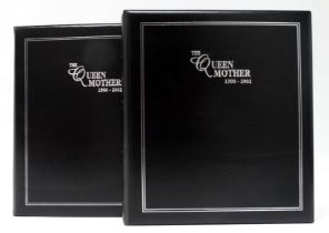 The Queen Mother 1900-2002, two albums of coin First Day covers.