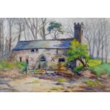 # Angela STEAD (British 20th Century) Churchyard Gate Pastel on paper Signed and dated 1990 Framed