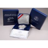 A United States Mint Jamestown 400th anniversary commemorative coin program, cased, boxed and with