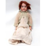 An Armand Marseille bisque head doll - impressed 'Armand Marseille DRGM 246/1. 390. A2M', with