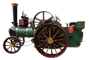 A live steam traction engine - 'Old Sal' a finely engineered 3' scale model of a Burrell general