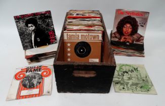 A collection of approximately one hundred and fifty 45rpm records - 7' singles, mixed artists from