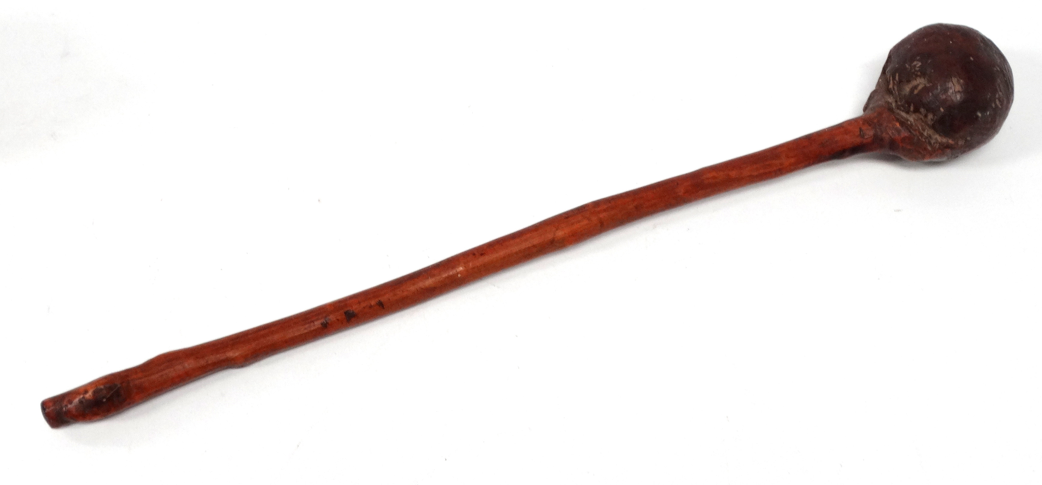 A Soloman Islands rootstock ula throwing club - length 53.5cm. - Image 2 of 4