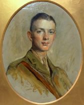 19th/20th Century British School Portrait of a British Officer Oil on board Indistinctly inscribed