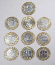 Ten collectable £2 coins - to include William Shakespeare, Brunel, Charles Dickens, The London