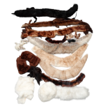 Eight various 20th century fur stoles and collars - together with a fur hat, a pair of fur backed