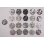 Twenty one collectable 50 pence coins - to include Paddington Bear and Beatrix Potter.