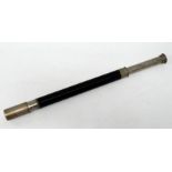 A 20th century nickel plated single draw telescope - by Heath & Co. Ltd., with ownership engraving