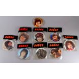 A quantity of early 1970 pop fan badges - individuals to include Donny Osmond, Marc Bolan, Jimmy