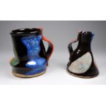 John POLLEX (British b. 1941) pottery mug - of typically flamboyant decoration and style,