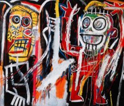 Jean-Michel BASQUIAT (1960-1988) Dust Heads Posthumous publication Framed and glazed Picture size 19