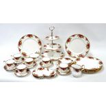 A quantity of Royal Albert teaware - 'Old Country Roses' pattern, including six cups and saucers,