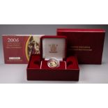 United Kingdom, Elizabeth II gold proof half sovereign 2006 - Royal Mint, in capsule, boxed with