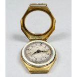 An early 20th century 9ct gold ladies watch head - weight without movement 3g.