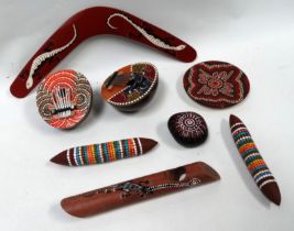 Aboriginal Australian interest - a small collection of Aboriginal items, to include two karimba