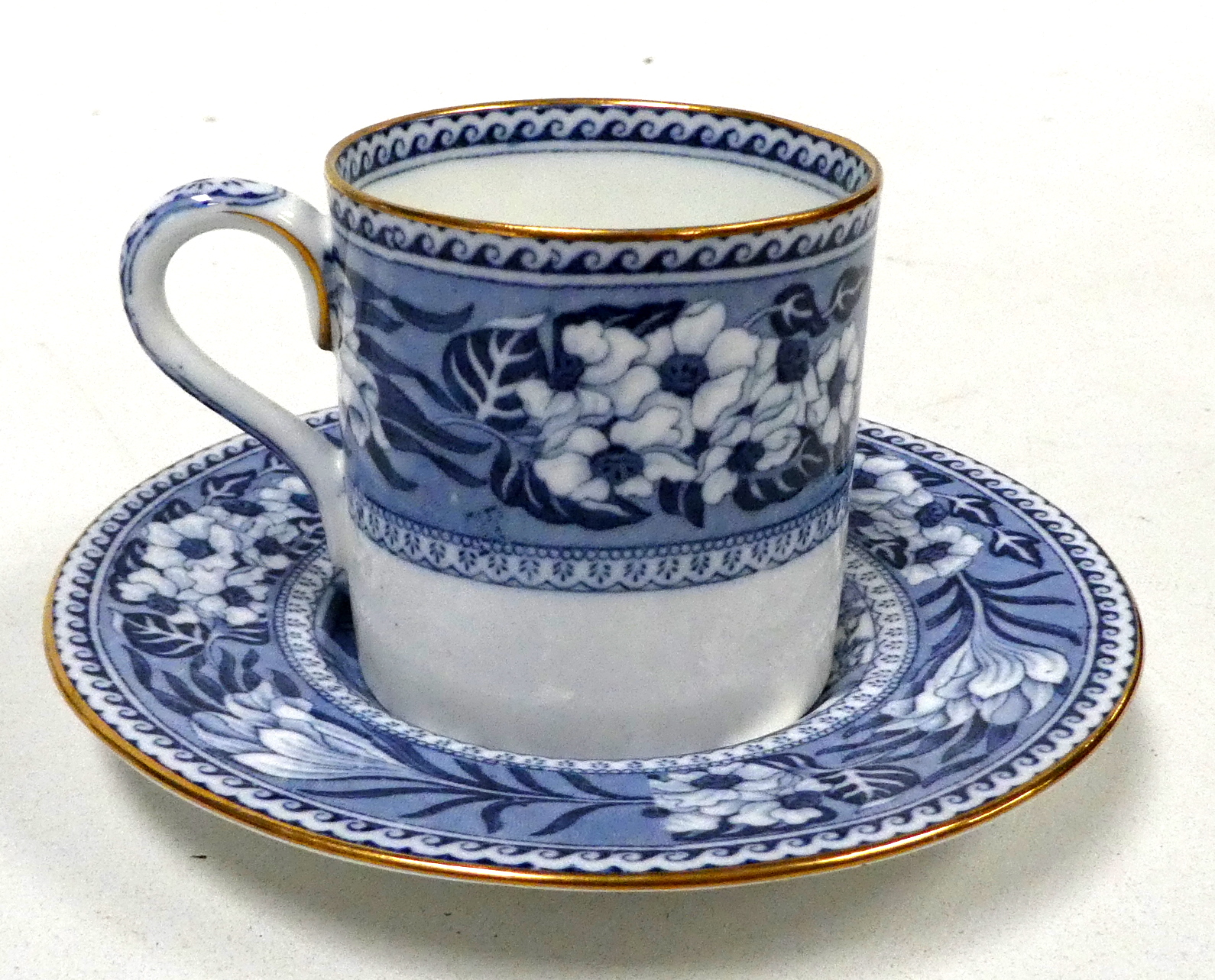 A Wedgwood coffee service for six - blue and white decorated with bucolic scenes, comprising six - Image 5 of 6