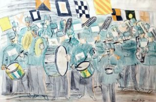 Raoul DUFY (1877-1953) The Band Lithograph in colours Framed and glazed Picture size 49 x 73cm