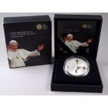 A Pope Benedict XVI silver proof medal - 2010, boxed with certificate and outer box.