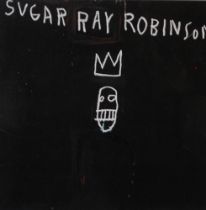 Jean-Michel BASQUIAT (1960-1988) Sugar Ray Robinson Posthumous publication Framed and glazed Picture