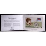 The Westminster Mint - a 2006 1oz silver Britannia coin cover, in black folder with certificate of