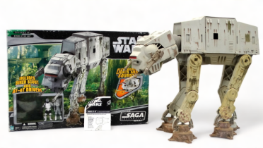 A Hasbro Star Wars Endor At-At - boxed, with two figures.