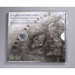 The Royal Mint - a S.S. Gairsoppa Britannia 2014 UK Quarter Ounce fine silver coin, struck in silver