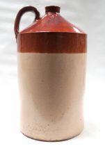 A large early 20th century Price of Bristol stoneware 6 gallon flagon - with treacle glaze top,
