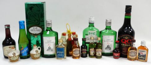 A half bottle of Gordons gin - together with two further half bottles of London Gin, a 1 litre