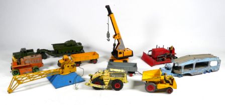 A Dinky Supertoy Blaw-Knox Bulldozer - together with a quantity of Dinky heavy equipment vehicles,
