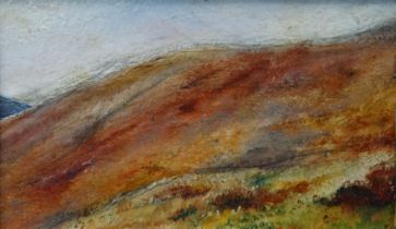 T. CUEBER (19th Century British School) Moorland Landscape Oil on board Indistinctly inscribed verso