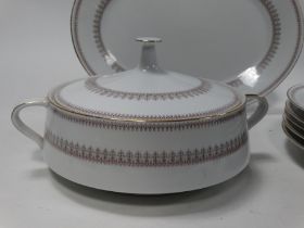 A Noritake dinner service - Nina pattern, for six place settings (one dinner plate lacking),