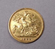 A Victorian half sovereign - 1899