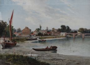 Arthur GORDON (British 1883-1944), Barnes Low Tide, Oil on canvas, Signed and dated 1903 lower