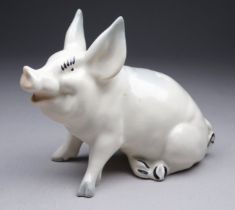 A vintage Beswick pig - seated, model no. 832, 10cm high