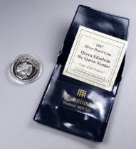 A 1997 Queen Elizabeth the Queen Mother 'Lady of the Century' silver proof coin - in branded pouch