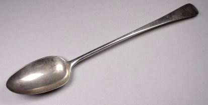 A silver serving spoon - London 1794, George Smith (III) & William Fearn, weight 99g.