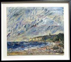 # Thomas O'DONNELL (1944-2020) Stormy Coastal Scene Oil on canvas Signed lower left Box framed