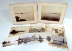 A quantity of late 19th and early 20th century photographs - marine scenes, including Brixham