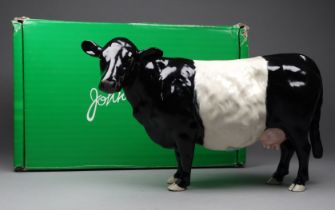 Beswick Belted Galloway cow - model no. 4113A, boxed, 12cm high