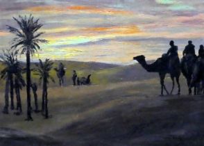 # Nancy BAILEY (1913-2012) Desert Sunrise Oil on canvas Signed lower right and titled verso Framed