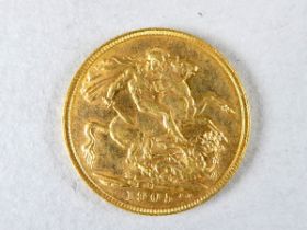 A Edward VII full sovereign - dated 1905